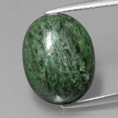 Maw-sit-sit Verde scuro naturale da 9.52 ct, Taglio ovale, Opaco
