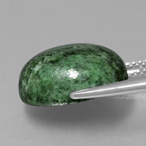 Maw-sit-sit Verde scuro naturale da 9.52 ct, Taglio ovale, Opaco