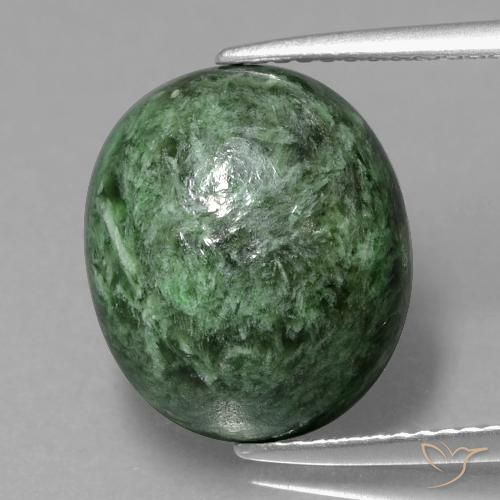 9.55ct Naturale Verde Pino Pallido Maw-sit-sit, Ovale, Opaco