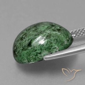 Maw-Sit-Sit Verde Pino Pallido naturale da 9.55 ct, Ovale, Opaco