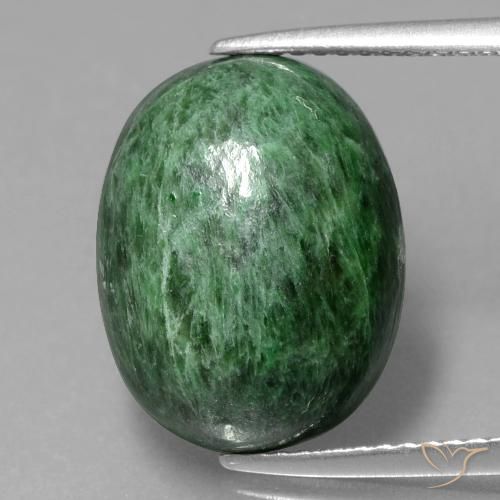 11.05ct Naturale Verde scuro Maw-sit-sit, Ovale, Opaco