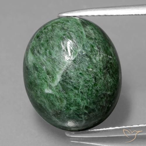 14.02ct Naturale Verde medio Maw-sit-sit, Ovale, Opaco