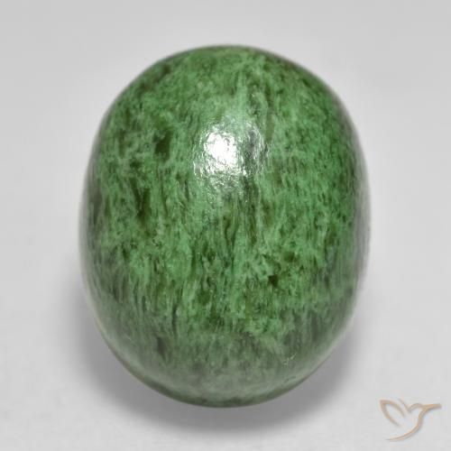 Maw-Sit-Sit Verde Pino naturale da 14.82 ct, Ovale, Opaco