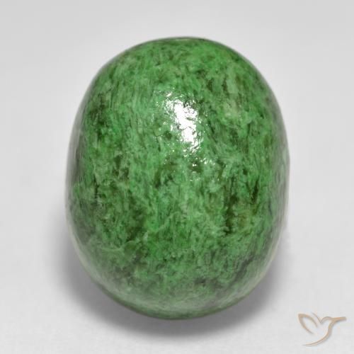 15.24ct Naturale Verde scuro Maw-sit-sit, Ovale, Opaco