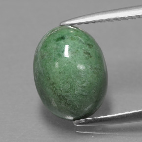 Maw-sit-sit naturale verde da 4,08 ct, taglio ovale, opaco