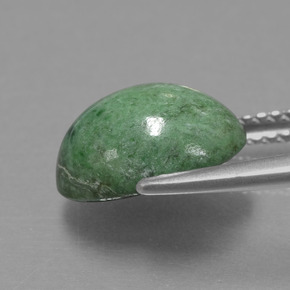 Maw-sit-sit naturale verde da 4,08 ct, taglio ovale, opaco