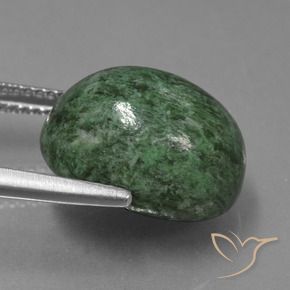 Maw-Sit-Sit Verde Pino Pallido naturale da 13.37 ct, Ovale, Opaco