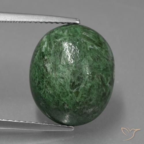 Maw-sit-sit Verde medio naturale da 13.63 ct, Ovale, Opaco