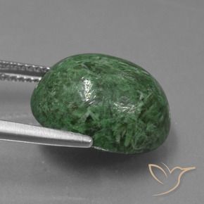 Maw-sit-sit Verde medio naturale da 13.63 ct, Ovale, Opaco