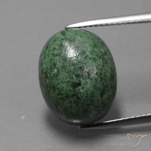 11.86ct Naturale Verde terroso Maw-sit-sit, Ovale, Opaco