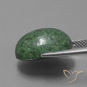 Maw-Sit-Sit Verde terroso naturale da 11.86 ct, Ovale, Opaco