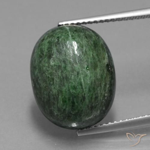 13.40ct Naturale Verde terroso Maw-sit-sit, Ovale, Opaco