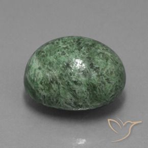 Maw-Sit-Sit Verde terroso naturale da 13.71 ct, Ovale, Opaco