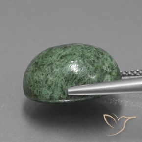 Maw-Sit-Sit Verde terroso naturale da 13.71 ct, Ovale, Opaco