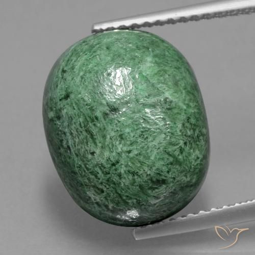 11.25ct Naturale Verde medio Maw-sit-sit, Ovale, Opaco