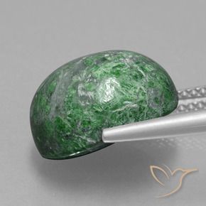 Maw-Sit-Sit Verde medio naturale da 10.77 ct, Ovale, Opaco