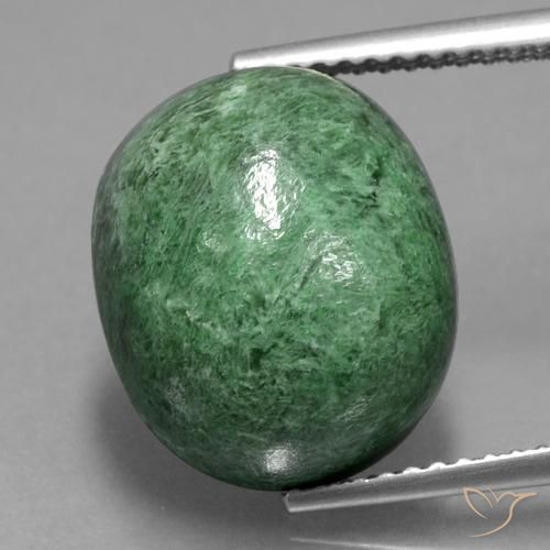 11.99ct Naturale Verde medio Maw-sit-sit, Ovale, Opaco