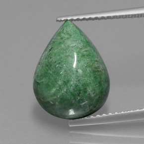 Maw-sit-sit naturale verde da 7,04 ct, taglio a pera, opaco