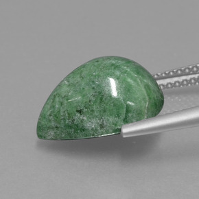 Maw-sit-sit naturale verde da 7,04 ct, taglio a pera, opaco