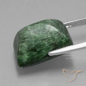 Maw-Sit-Sit Verde terroso naturale da 13.36 ct, Taglio a baguette, Opaco