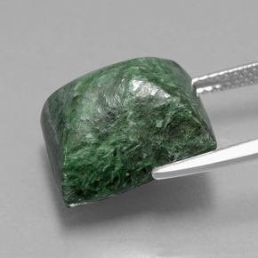 Maw-sit-sit naturale verde da 13,44 ct, baguette, opaco
