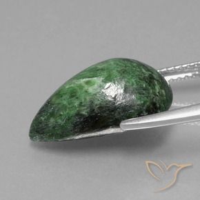 Maw-Sit-Sit Verde Pino naturale da 8.26 ct, Forma a pera, Opaco