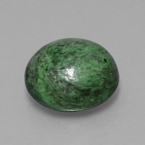 Maw-sit-sit Verde naturale da 8.60 ct, Taglio rotondo, Opaco
