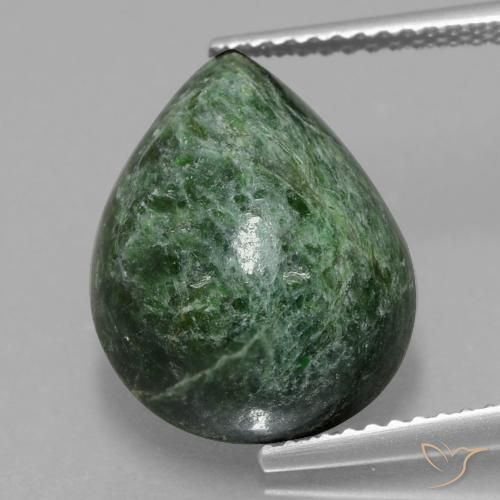 9.99ct Naturale Verde terroso Maw-sit-sit, Forma a pera, Opaco