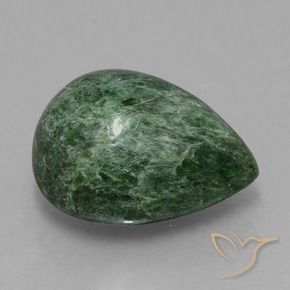 Maw-Sit-Sit Verde terroso naturale da 9.99 ct, Forma a pera, Opaco