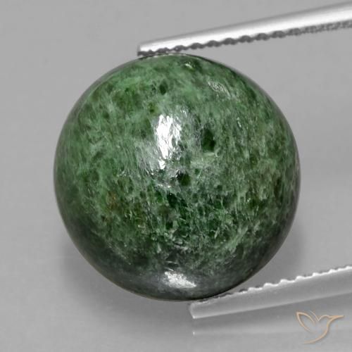 9.28ct Naturale Verde scuro Maw-sit-sit, Rotondo, Opaco
