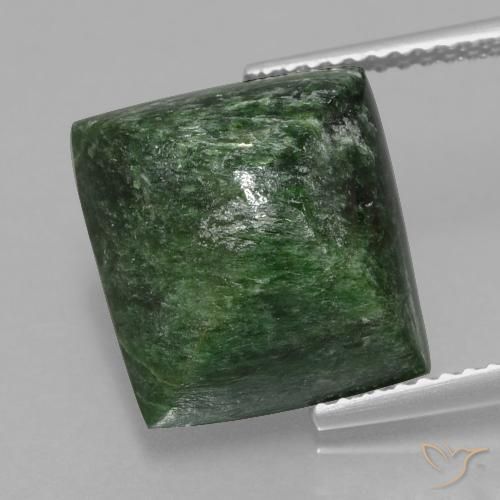 9.44ct Naturale Verde terroso Maw-sit-sit, Taglio a baguette, Opaco
