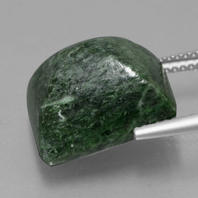 Maw-sit-sit naturale verde da 15,15 ct, baguette, opaco