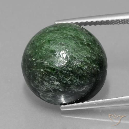 14.85ct Naturale Verde Pino Pallido Maw-sit-sit, Rotondo, Opaco