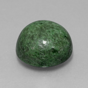 Maw-sit-sit naturale verde da 12,63 ct, taglio rotondo, opaco