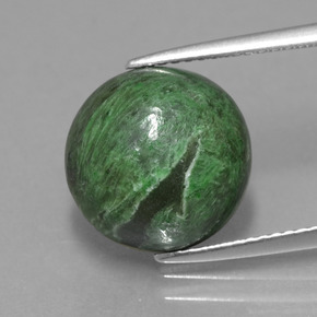Maw-sit-sit naturale verde da 9,13 ct, taglio rotondo, opaco