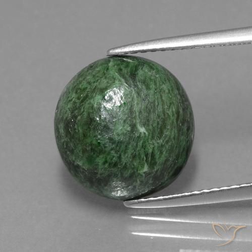 7.37ct Naturale Verde scuro Maw-sit-sit, Rotondo, Opaco