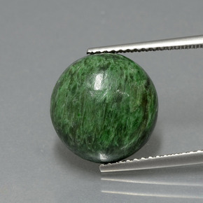 Maw-sit-sit naturale verde da 7,38 ct, taglio rotondo, opaco