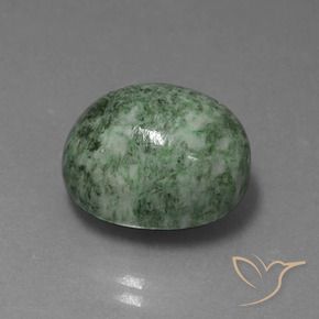 Maw-Sit-Sit Verde terroso naturale da 16.43 ct, Ovale, Opaco