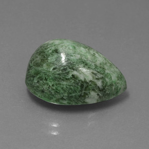 Maw-sit-sit Verde terroso naturale da 15.71 ct, Forma a pera, Opaco
