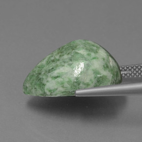 Maw-sit-sit Verde terroso naturale da 15.71 ct, Forma a pera, Opaco