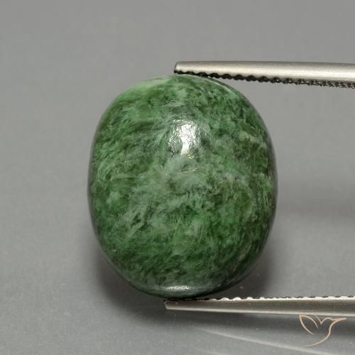 12.65ct Naturale Verde medio Maw-sit-sit, Ovale, Opaco