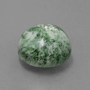 Maw-sit-sit naturale verde da 5,79 ct, taglio rotondo, opaco