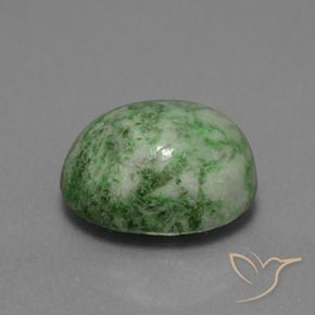 Maw-Sit-Sit Verde medio-chiaro naturale da 13.87 ct, Ovale, Opaco
