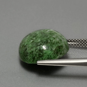 Maw-sit-sit naturale verde da 12,92 ct, taglio rotondo, opaco