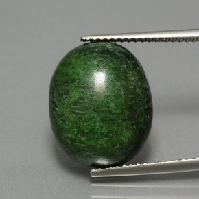 Maw-sit-sit verde naturale da 13,62 ct, taglio ovale, opaco