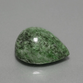 Maw-sit-sit naturale verde da 13,96 ct, taglio a pera, opaco