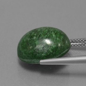 Maw-sit-sit naturale verde da 10,35 ct, taglio ovale, opaco
