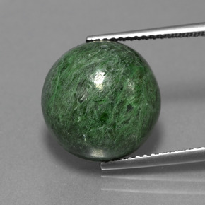 Maw-sit-sit naturale verde da 10,81 ct, taglio rotondo, opaco