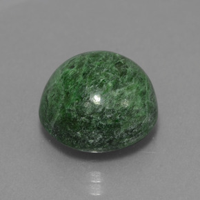 Maw-sit-sit naturale verde da 10,81 ct, taglio rotondo, opaco