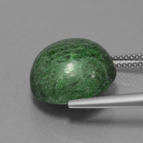 Maw-sit-sit naturale verde da 10,81 ct, taglio rotondo, opaco